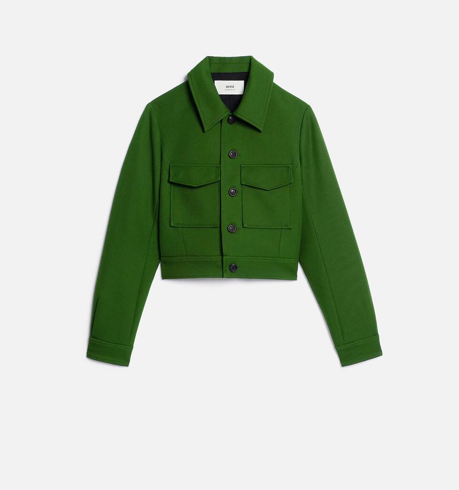 Ami Paris Buttoned Jackets Green | ami_US432