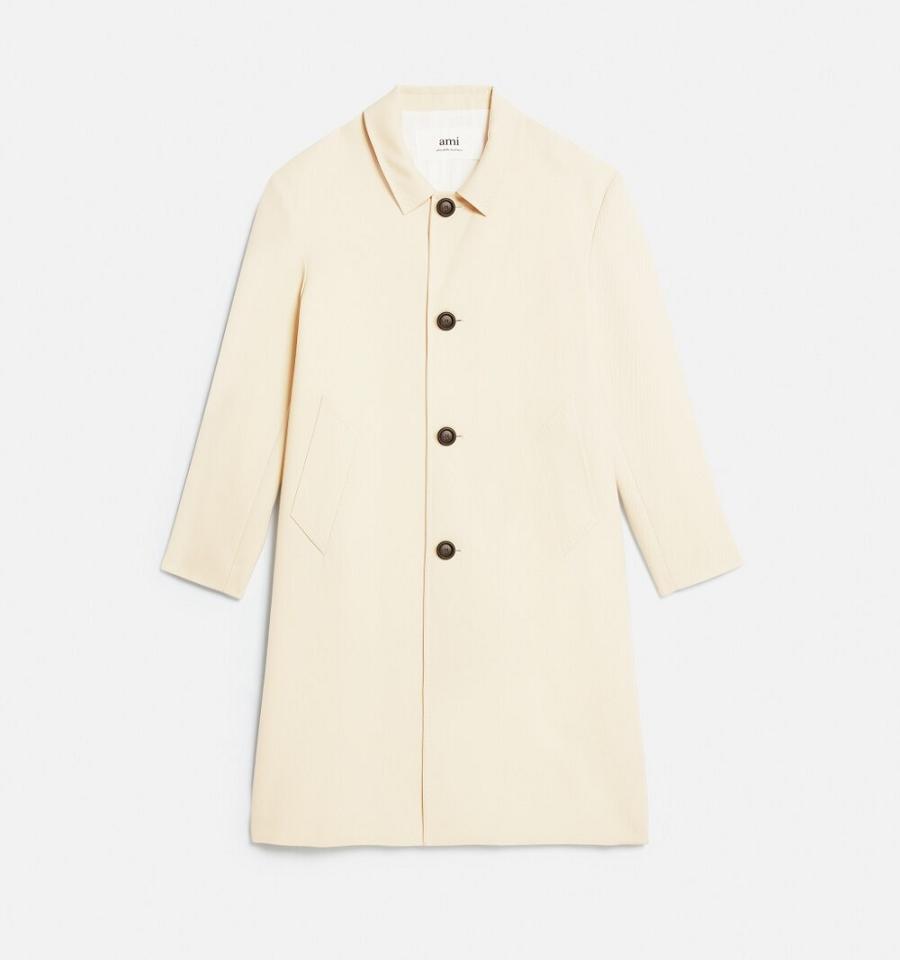 Ami Paris Car Coats Beige | ami_US317