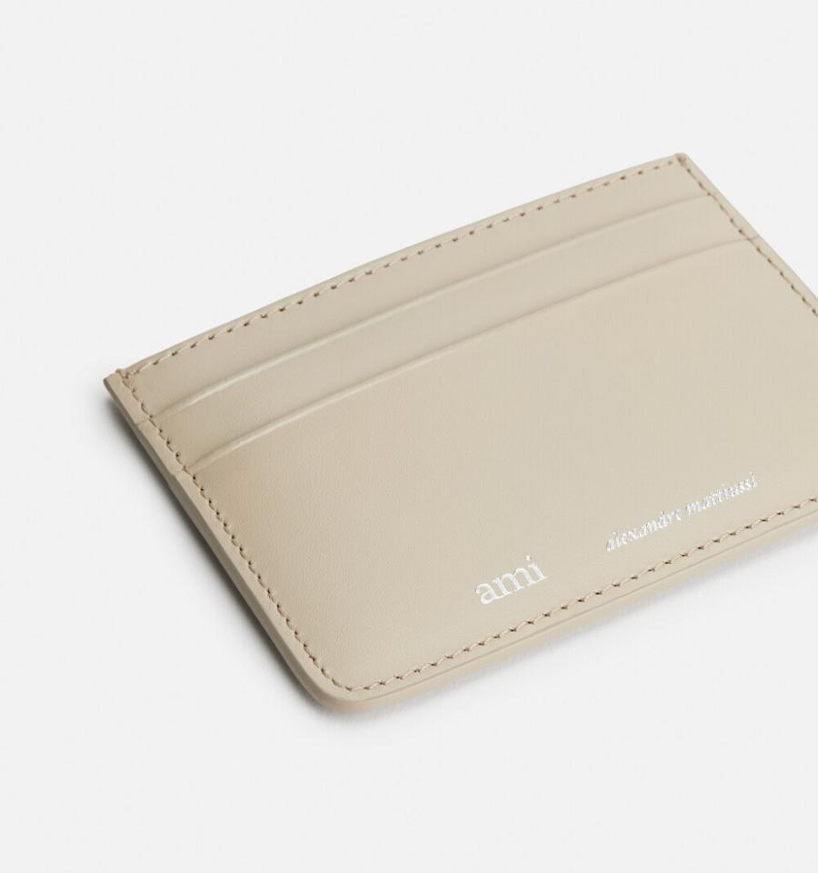 Ami Paris Card Holder Card Case Beige | ami_US411