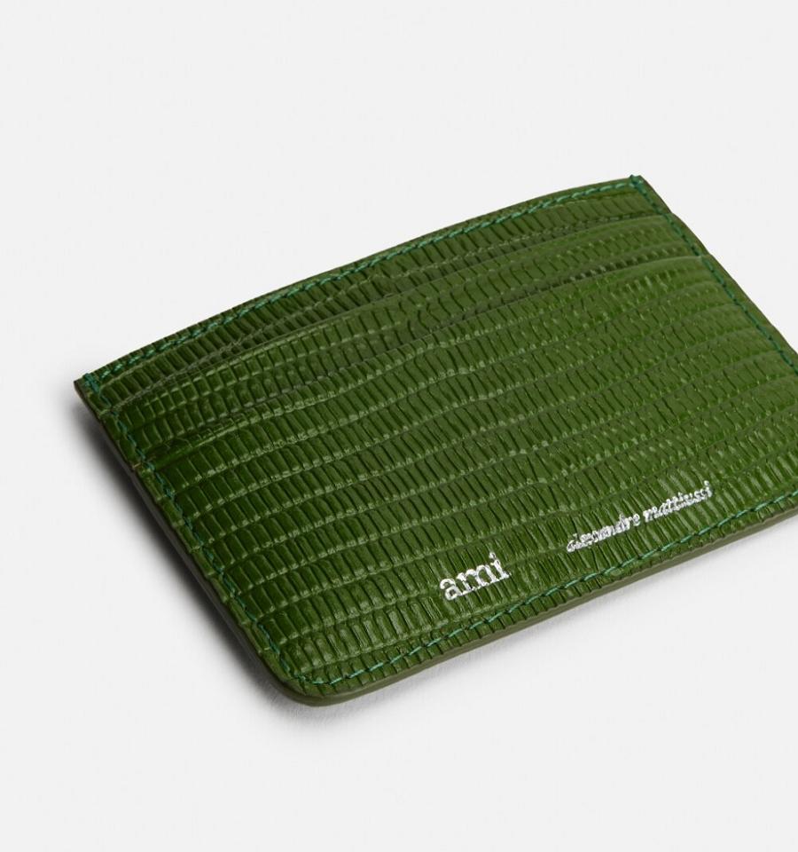 Ami Paris Card Holder Card Case Green | ami_US565