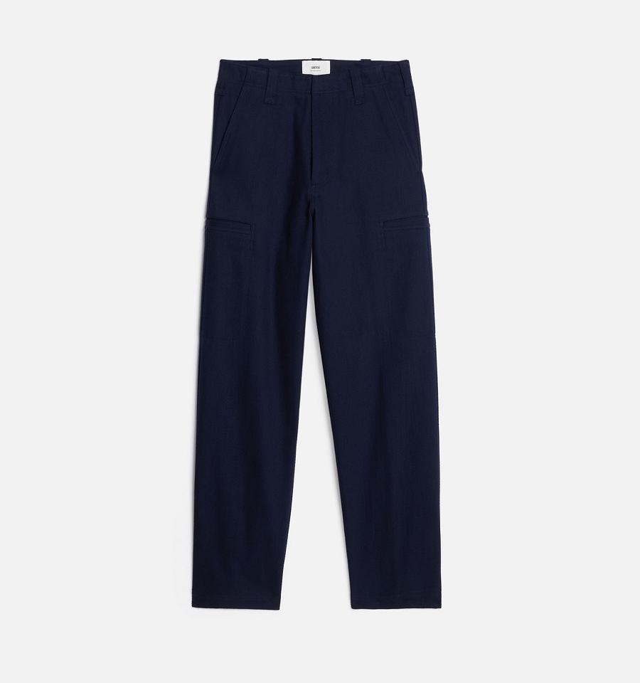 Ami Paris Cargo Cargo Pants Navy | ami_US584