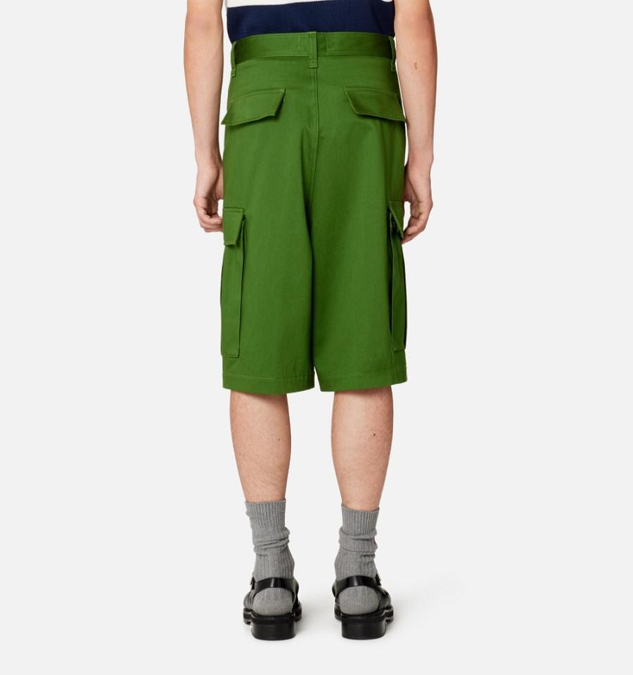 Ami Paris Cargo Shorts Green | ami_US216