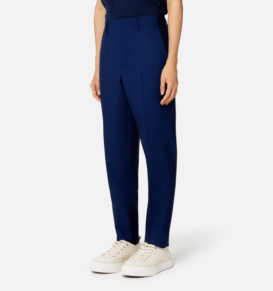 Ami Paris Carott Fit Pants Navy | ami_US351