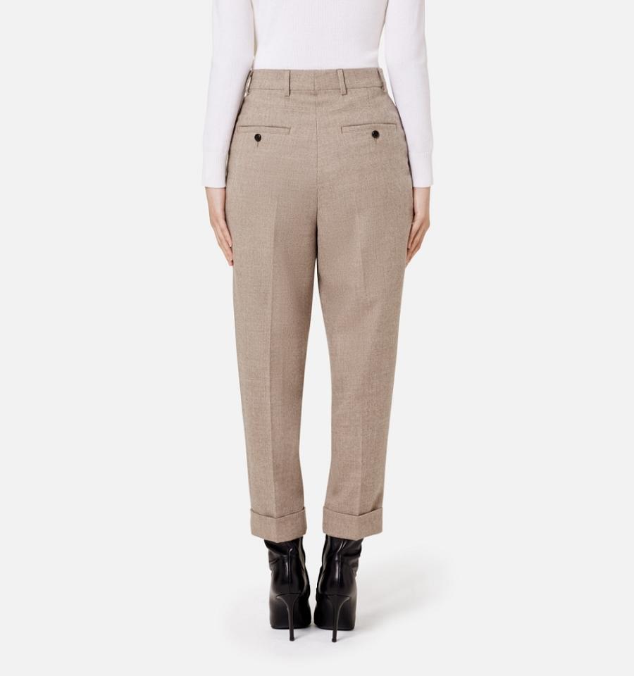 Ami Paris Carrot Fit Pants Khaki | ami_US138