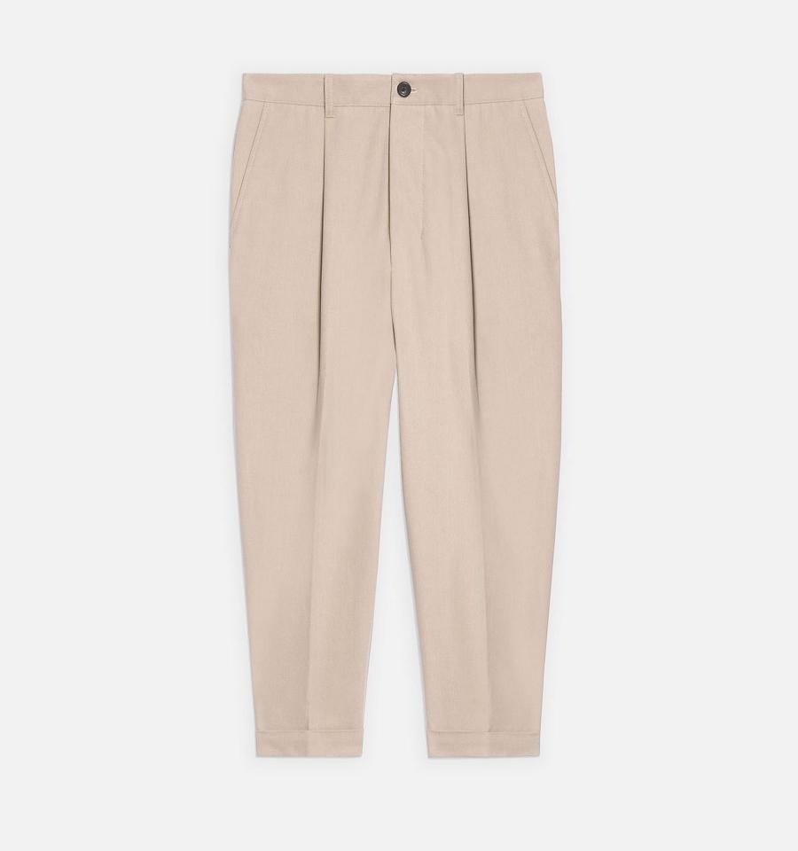 Ami Paris Carrot Oversized Pants Khaki | ami_US260