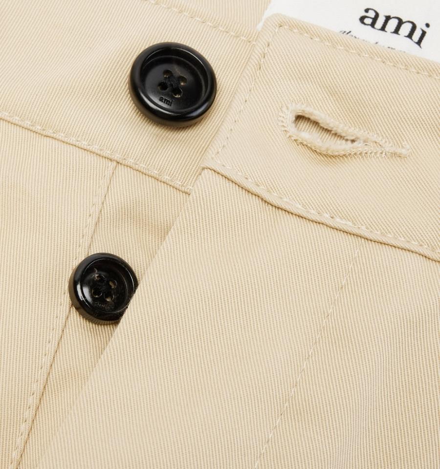 Ami Paris Chino Shorts Khaki | ami_US520