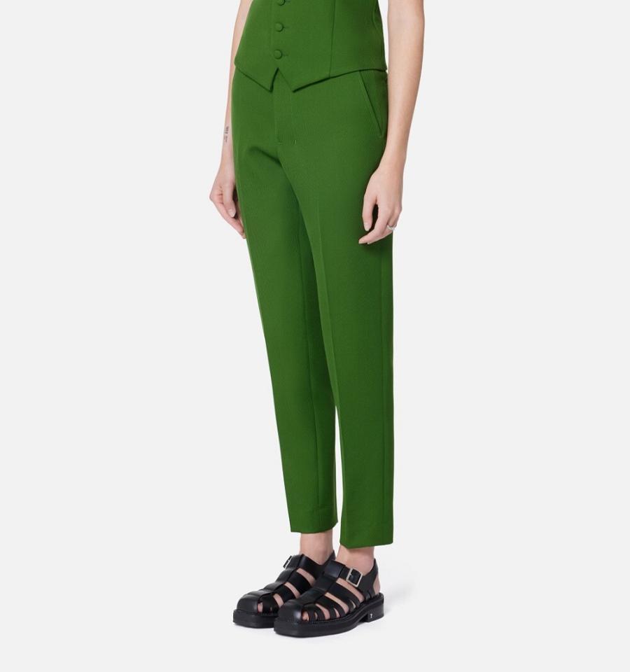 Ami Paris Cigarette Fit Pants Green | ami_US605