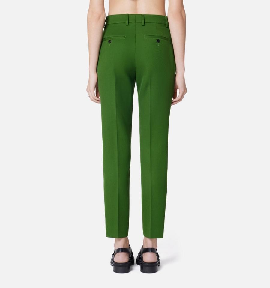 Ami Paris Cigarette Fit Pants Green | ami_US605