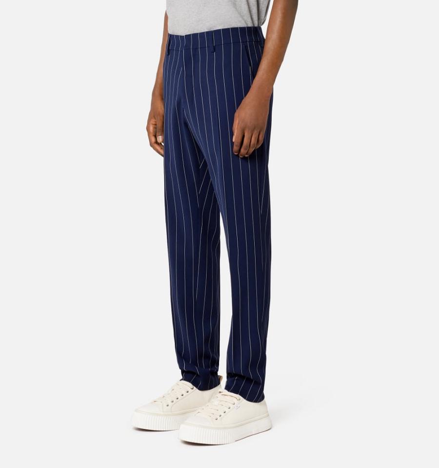 Ami Paris Cigarette Fit Pants Navy | ami_US211