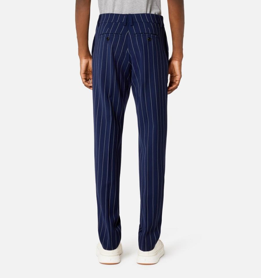 Ami Paris Cigarette Fit Pants Navy | ami_US211