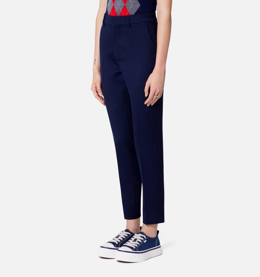 Ami Paris Cigarette Fit Pants Navy | ami_US308