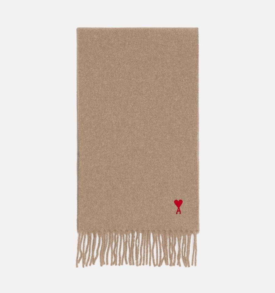 Ami Paris Classic Ami De Cœur Scarves Khaki | ami_US615