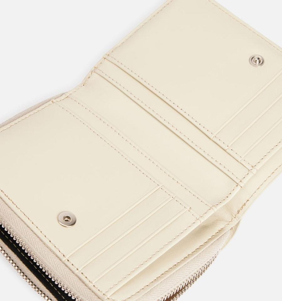 Ami Paris Compact Wallets Beige | ami_US259