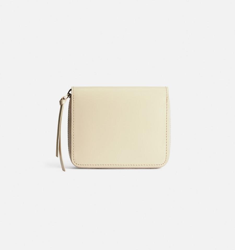 Ami Paris Compact Wallets Beige | ami_US259