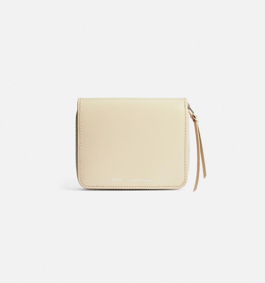 Ami Paris Compact Wallets Beige | ami_US259