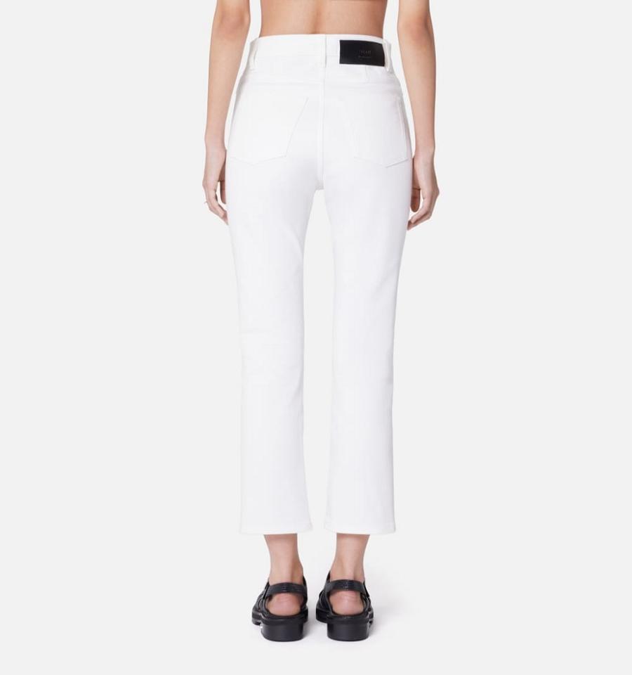 Ami Paris Cropped Slim Fit Denim White | ami_US459