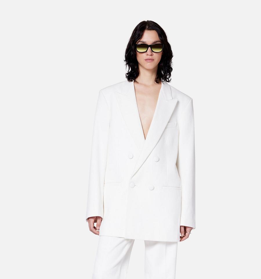 Ami Paris Double Breasted Suits White | ami_US272