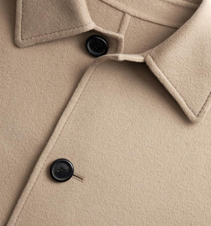 Ami Paris Double Face With Patch Pockets Coats Khaki | ami_US519