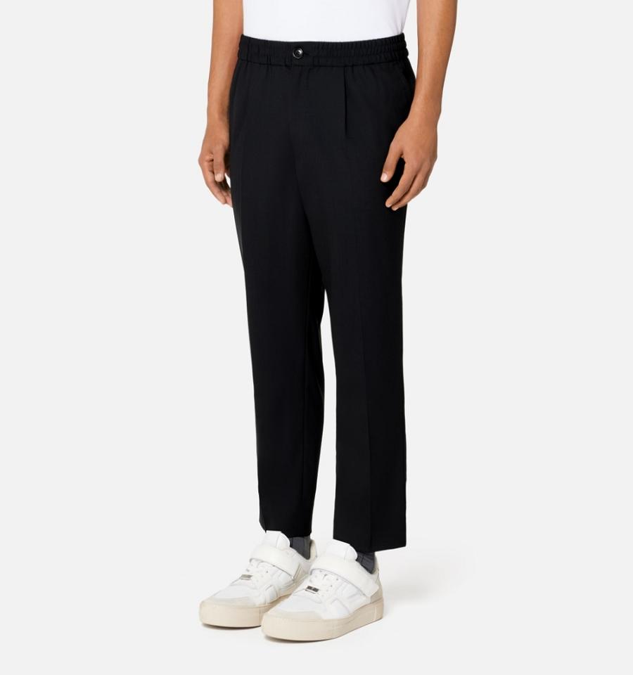 Ami Paris Elasticated Waist Pants Black | ami_US428