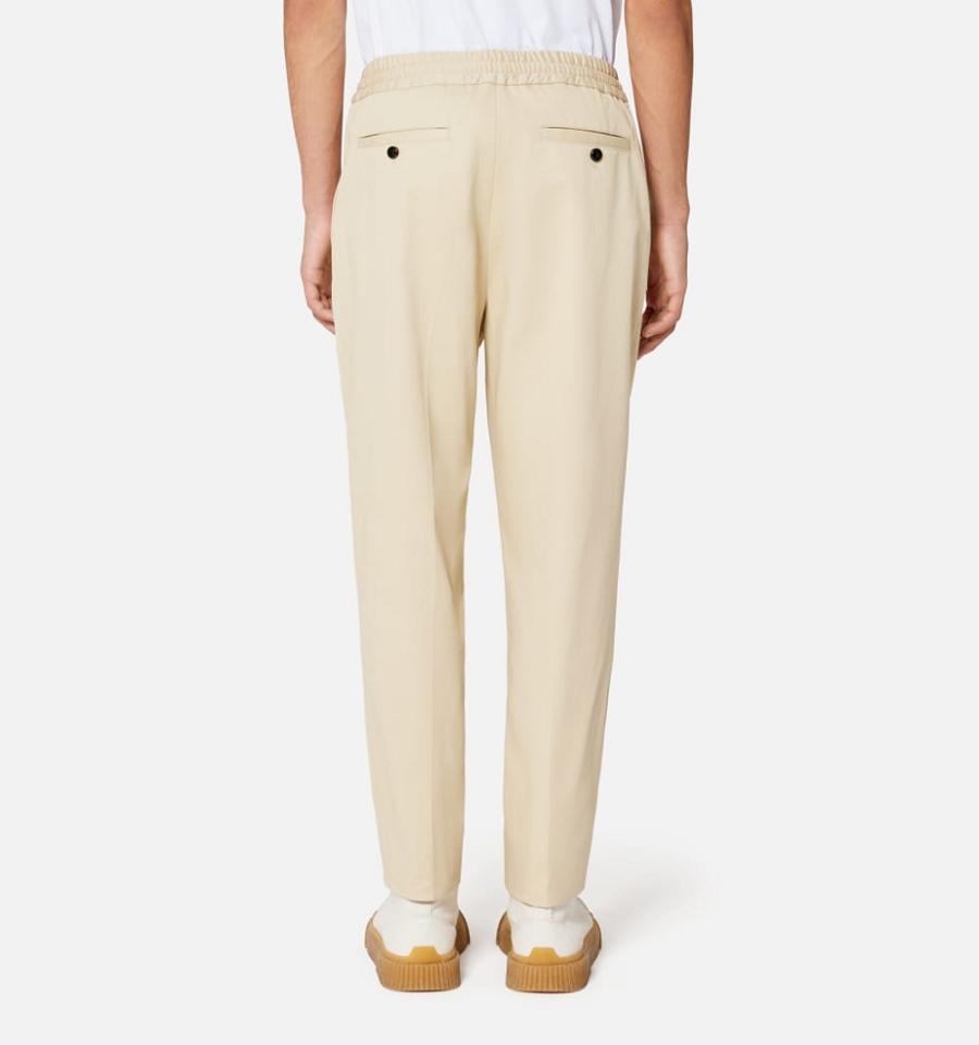 Ami Paris Elasticated Waist Pants Khaki | ami_US263