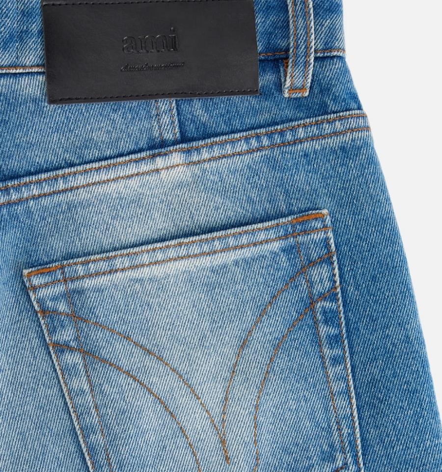 Ami Paris Flare Fit Jeans Blue | ami_US218