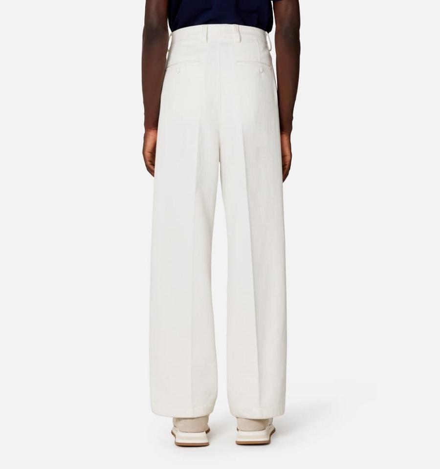 Ami Paris Large Fit Pants White | ami_US378