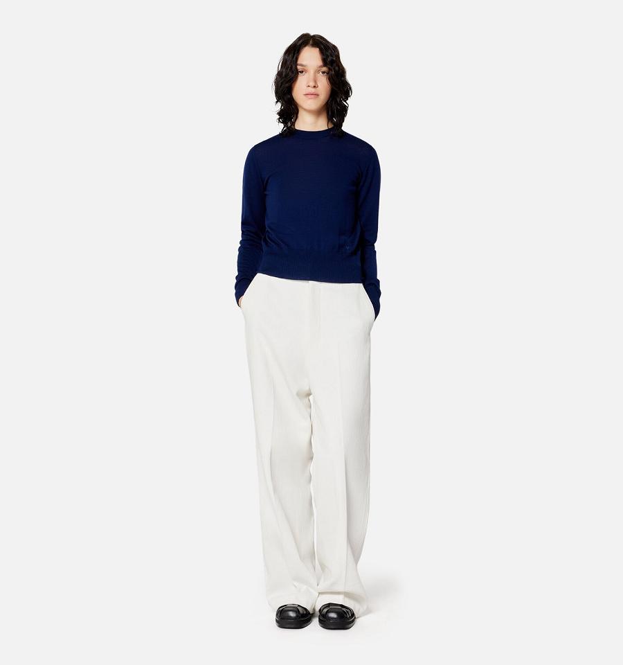 Ami Paris Large Fit Pants White | ami_US486