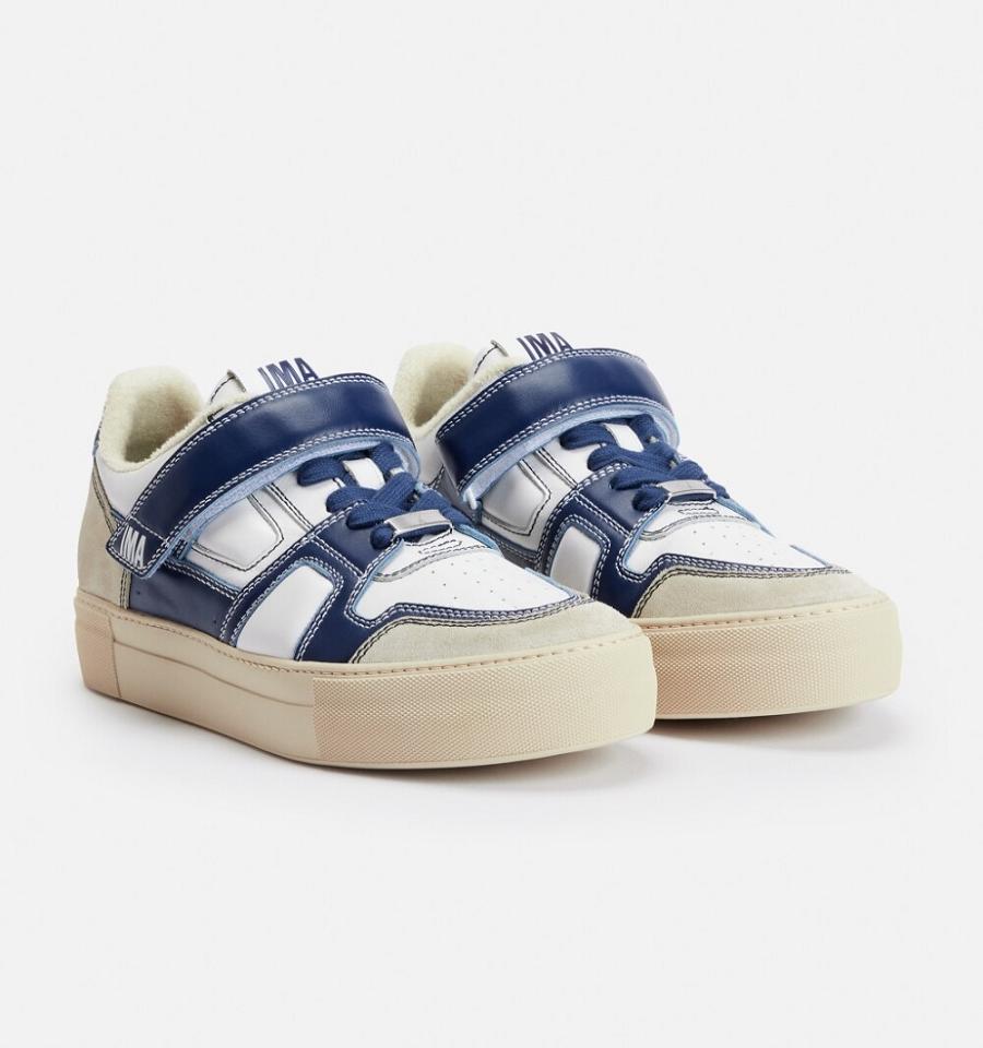 Ami Paris Low Top Ami Arcade Sneakers White / Navy | ami_US422