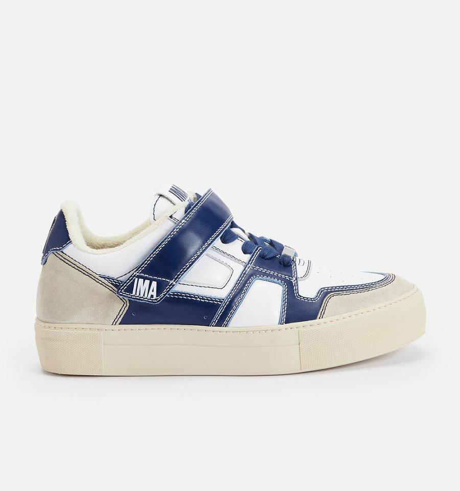 Ami Paris Low Top Ami Arcade Sneakers White / Navy | ami_US422