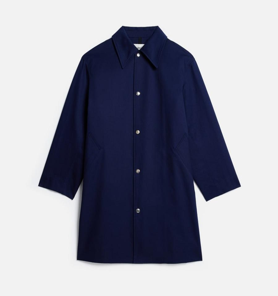 Ami Paris Mac Coats Navy | ami_US339