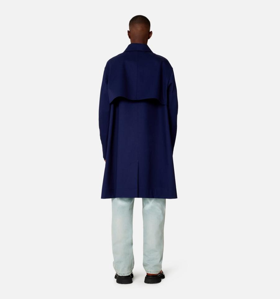 Ami Paris Mac Coats Navy | ami_US339