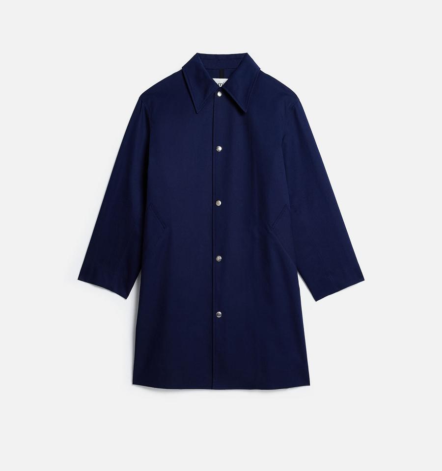 Ami Paris Mac Coats Navy | ami_US339