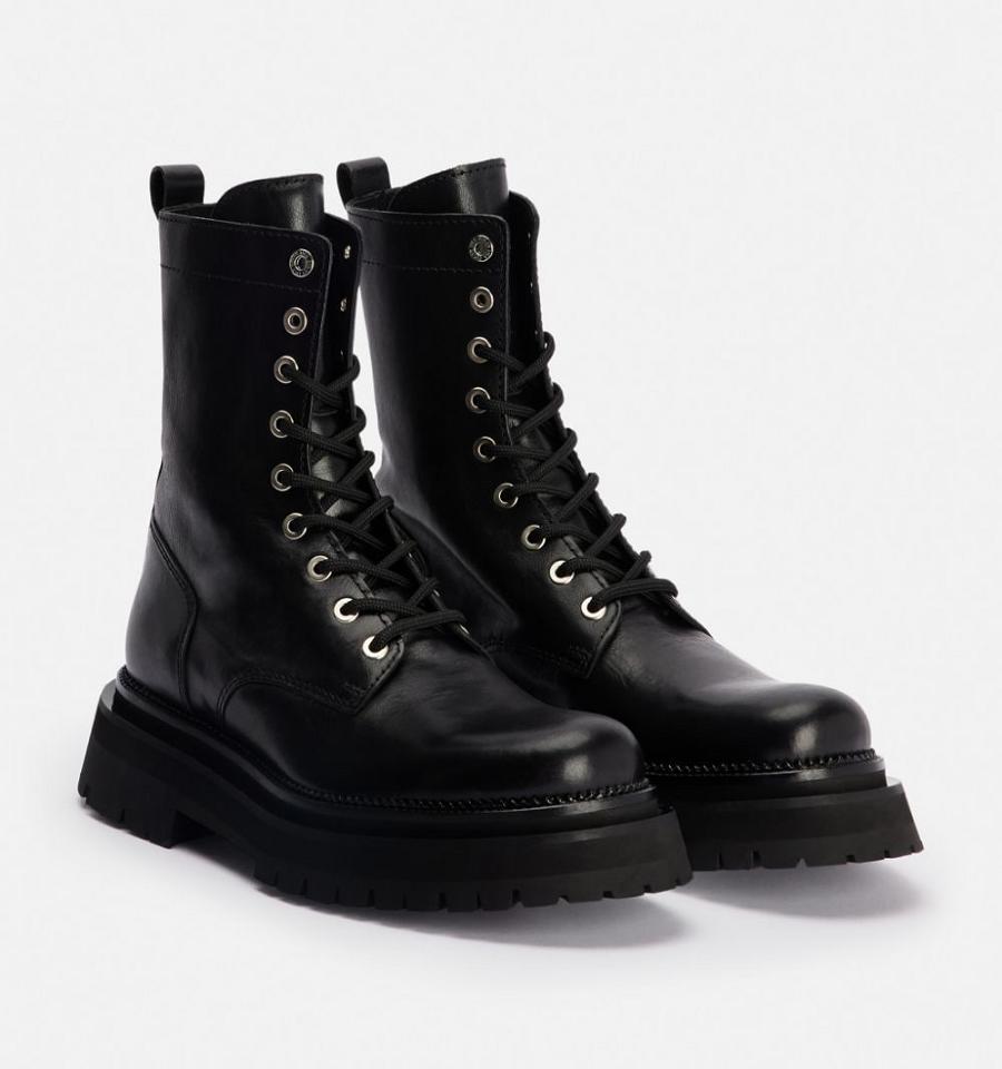 Ami Paris Mid Height Boots Black | ami_US525