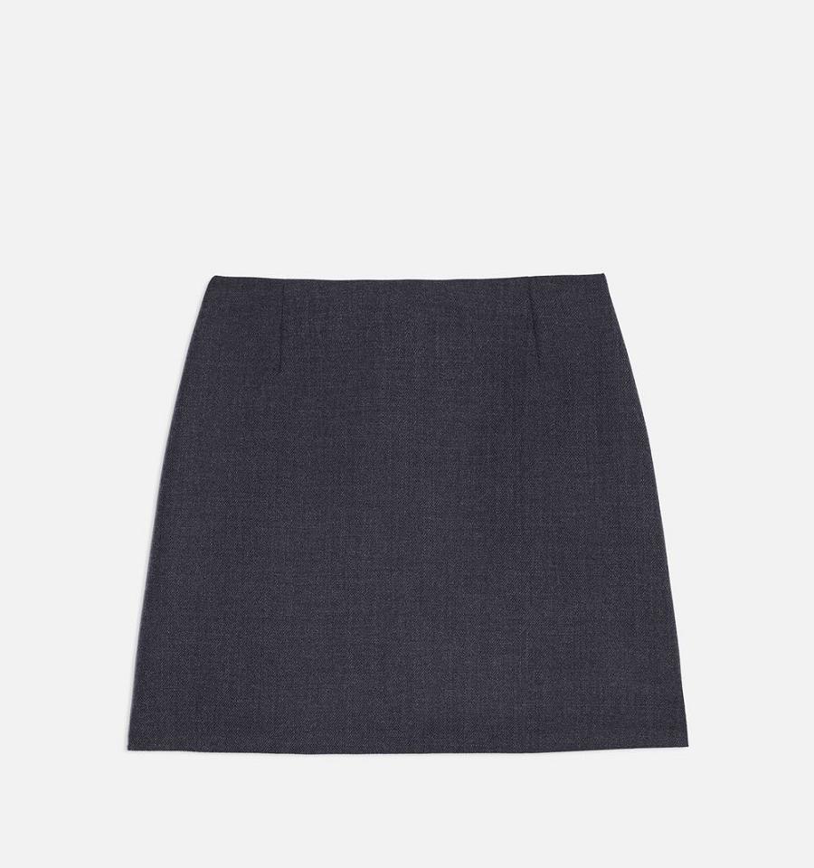 Ami Paris Mini Skirts Grey | ami_US390