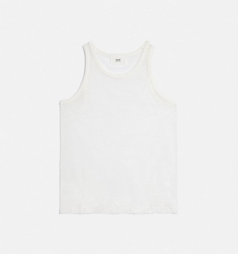 Ami Paris Oversized Tanks White | ami_US512