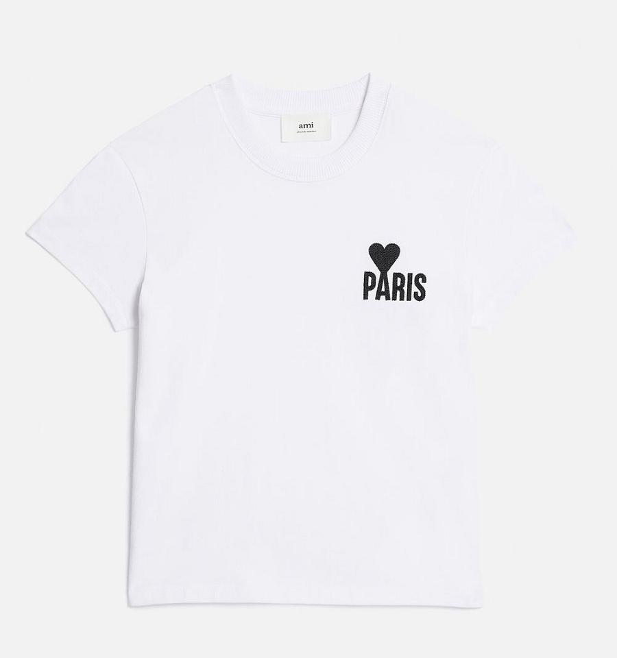 Ami Paris Paris Ami de Coeur T Shirts White | ami_US122