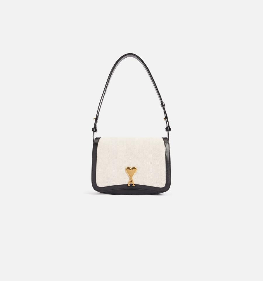 Ami Paris Paris Bags Beige / Black | ami_US107