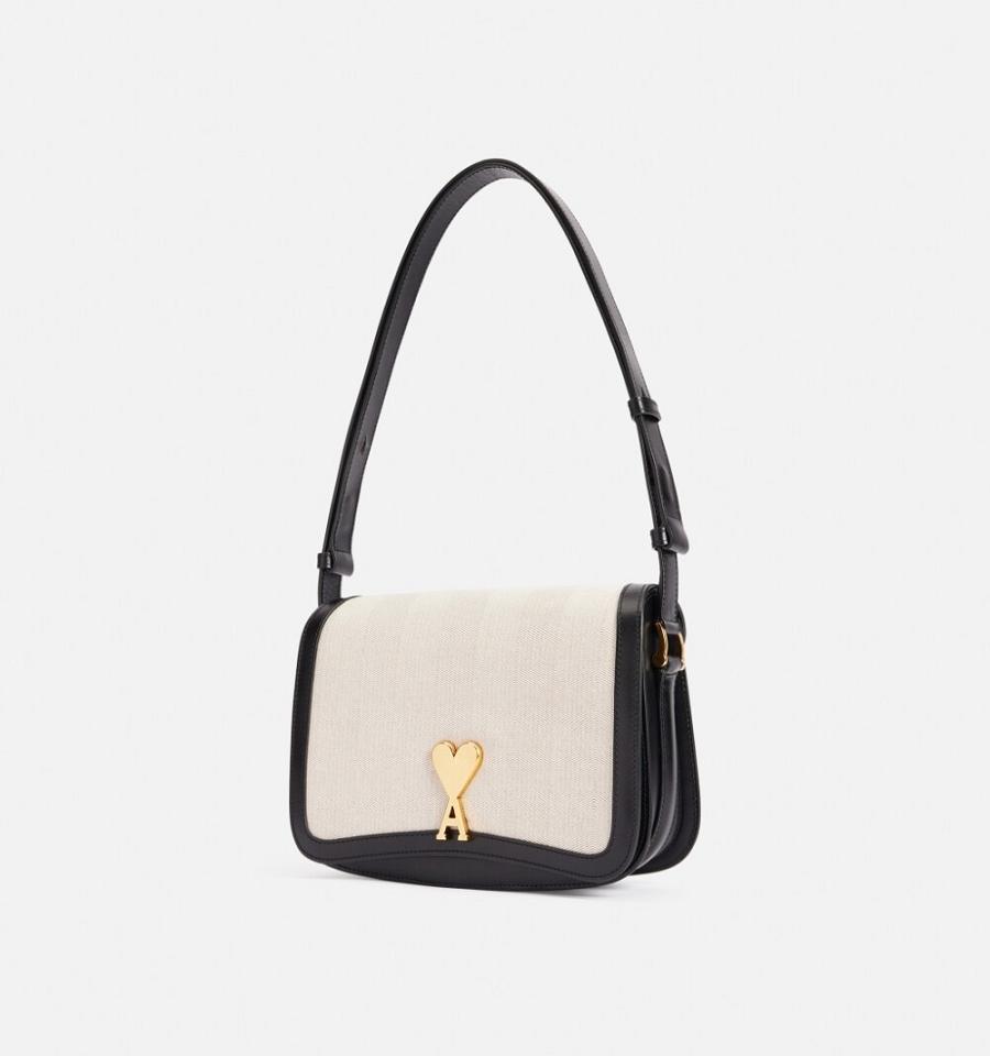 Ami Paris Paris Bags Beige / Black | ami_US107