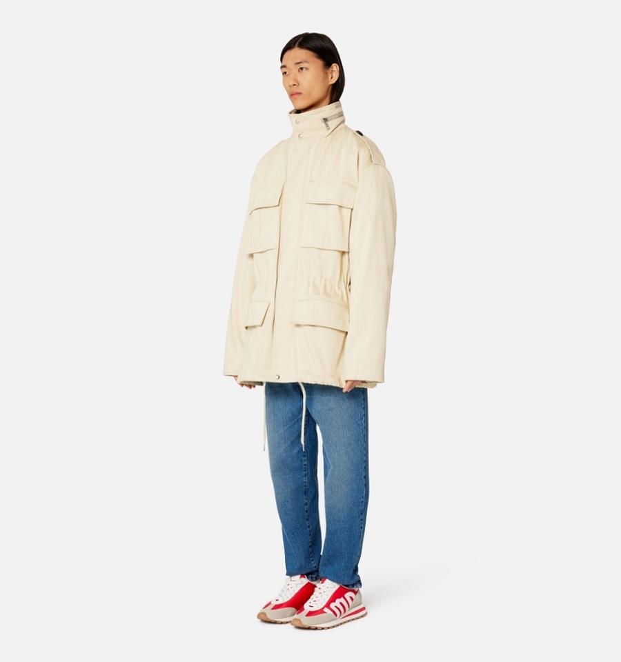 Ami Paris Patched Pockets Jackets Beige | ami_US510