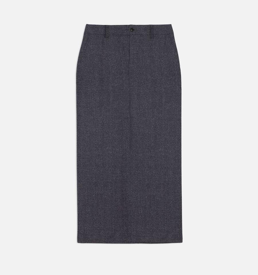 Ami Paris Pencil With Slits Skirts Grey | ami_US547