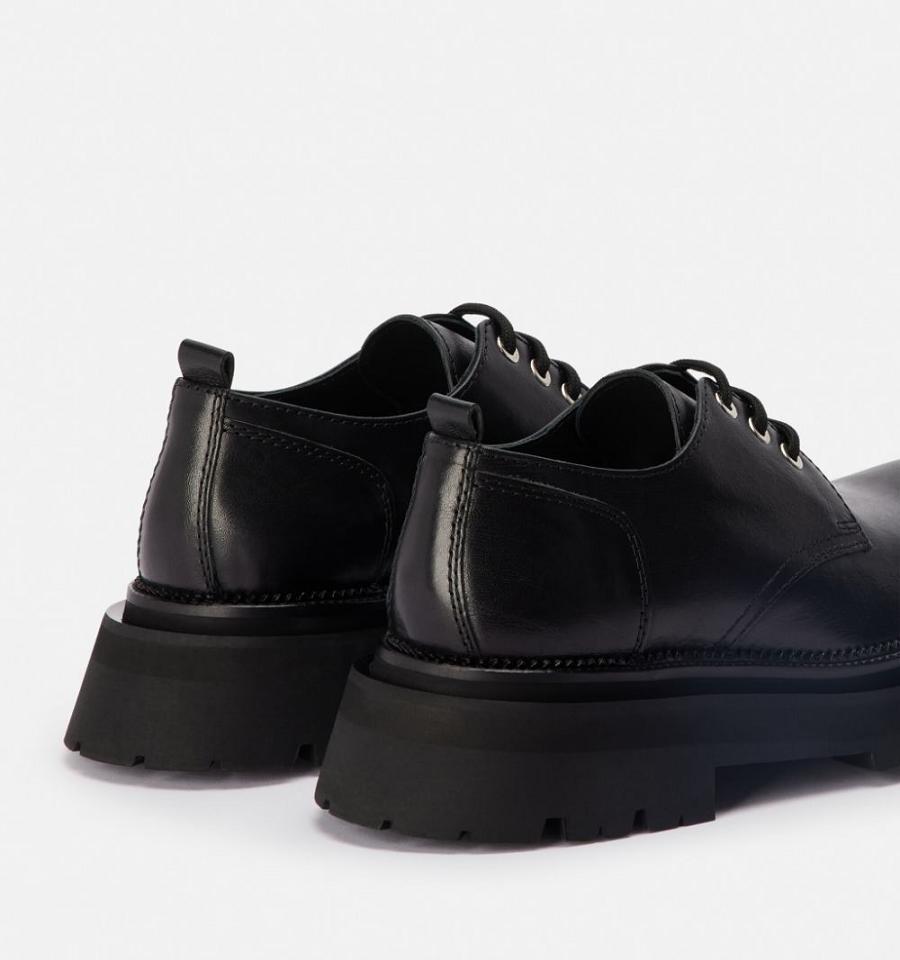 Ami Paris Round-Toe Derbies Shoes Black | ami_US163