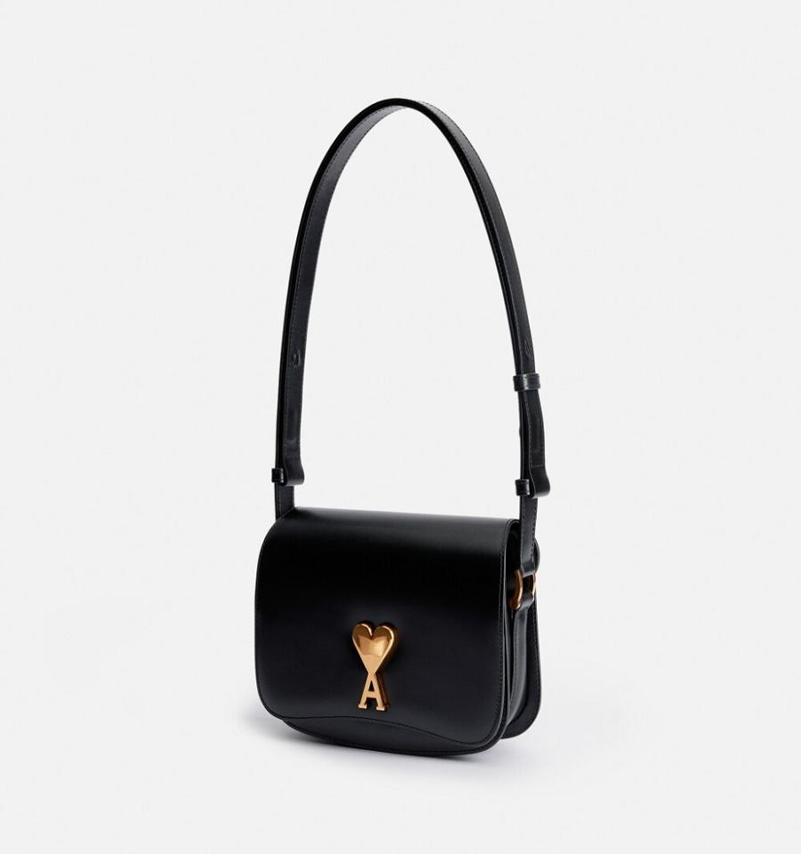 Ami Paris Small Paris Bags Black | ami_US321