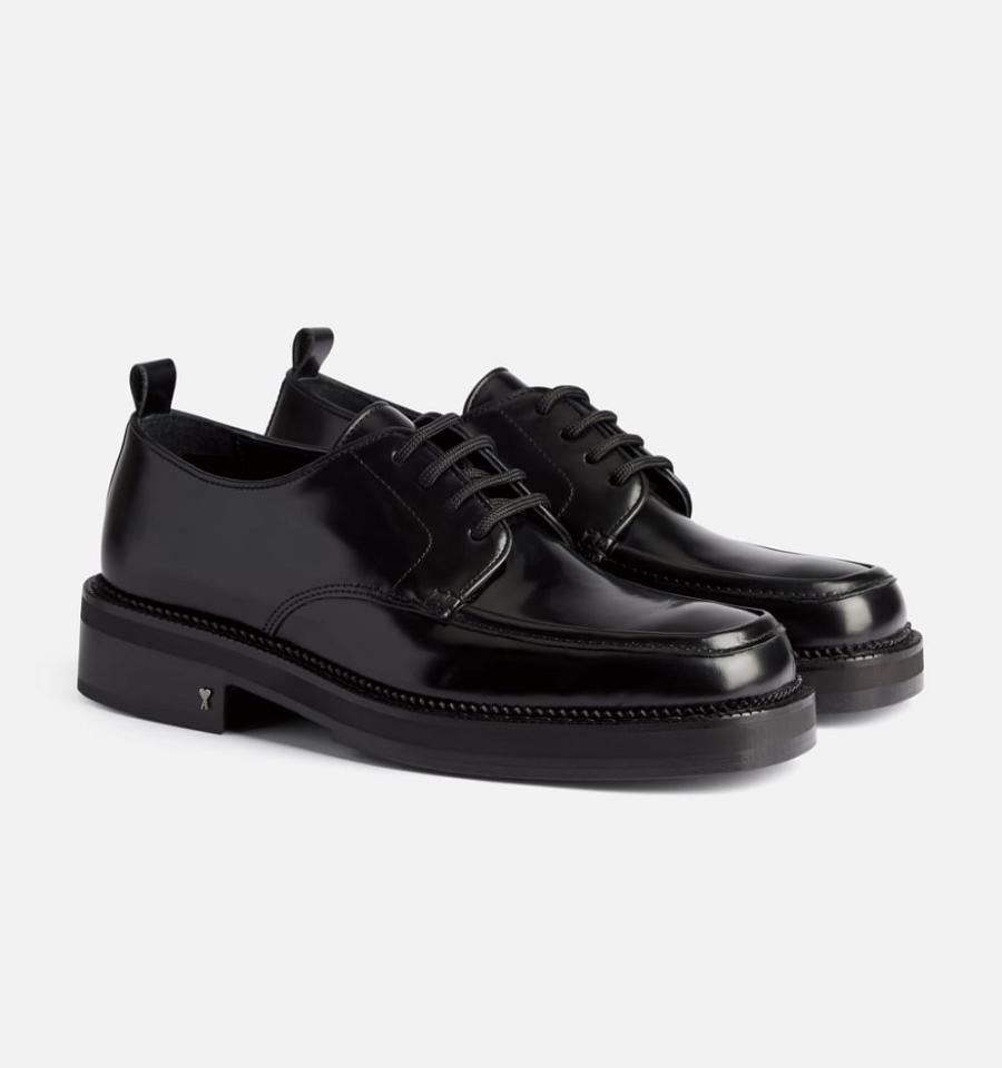 Ami Paris Square-Toe Derbies Shoes Black | ami_US117