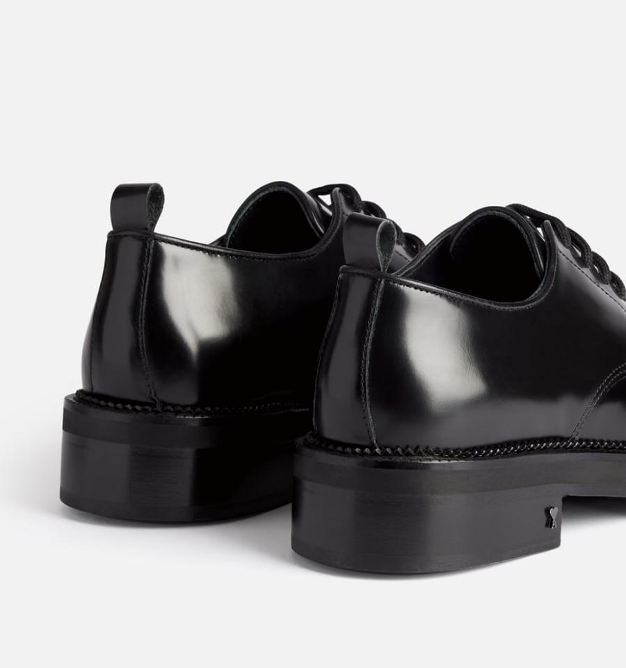 Ami Paris Square-Toe Derbies Shoes Black | ami_US117