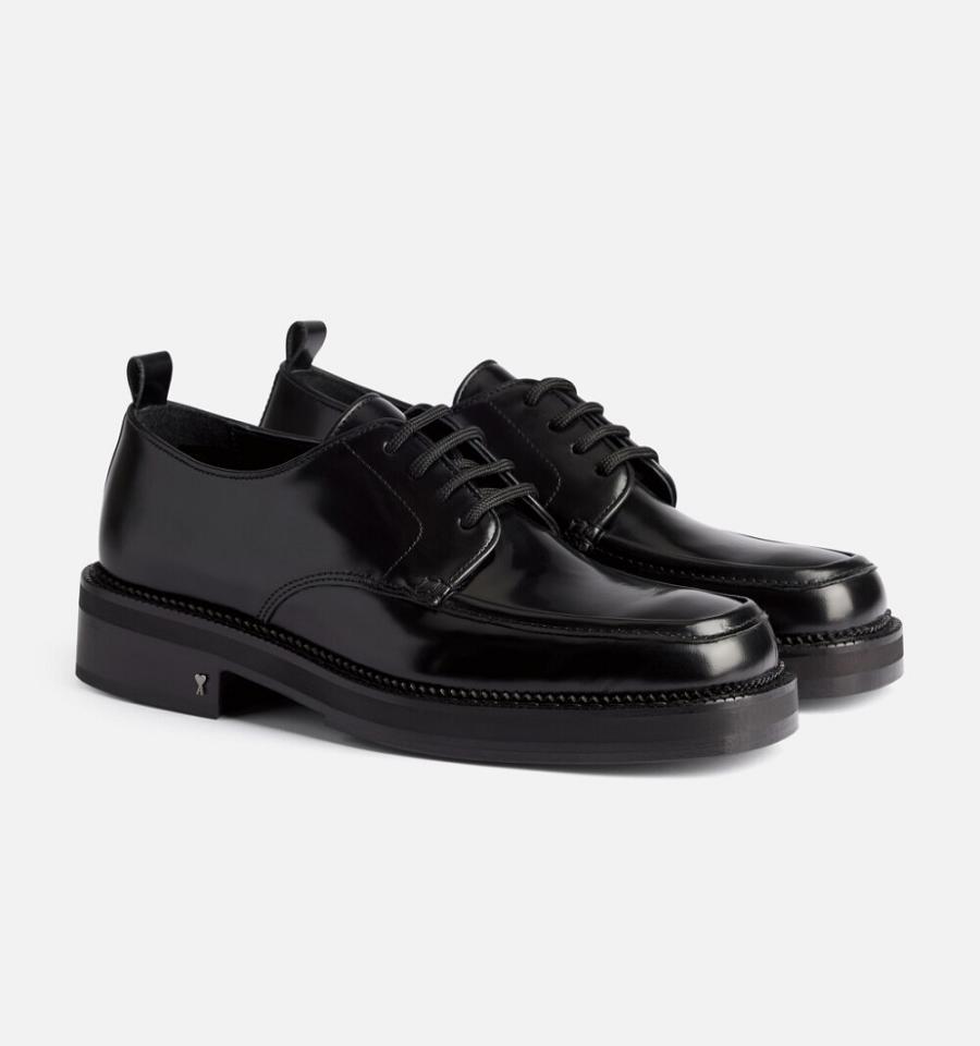 Ami Paris Square-Toe Derbies Shoes Black | ami_US286