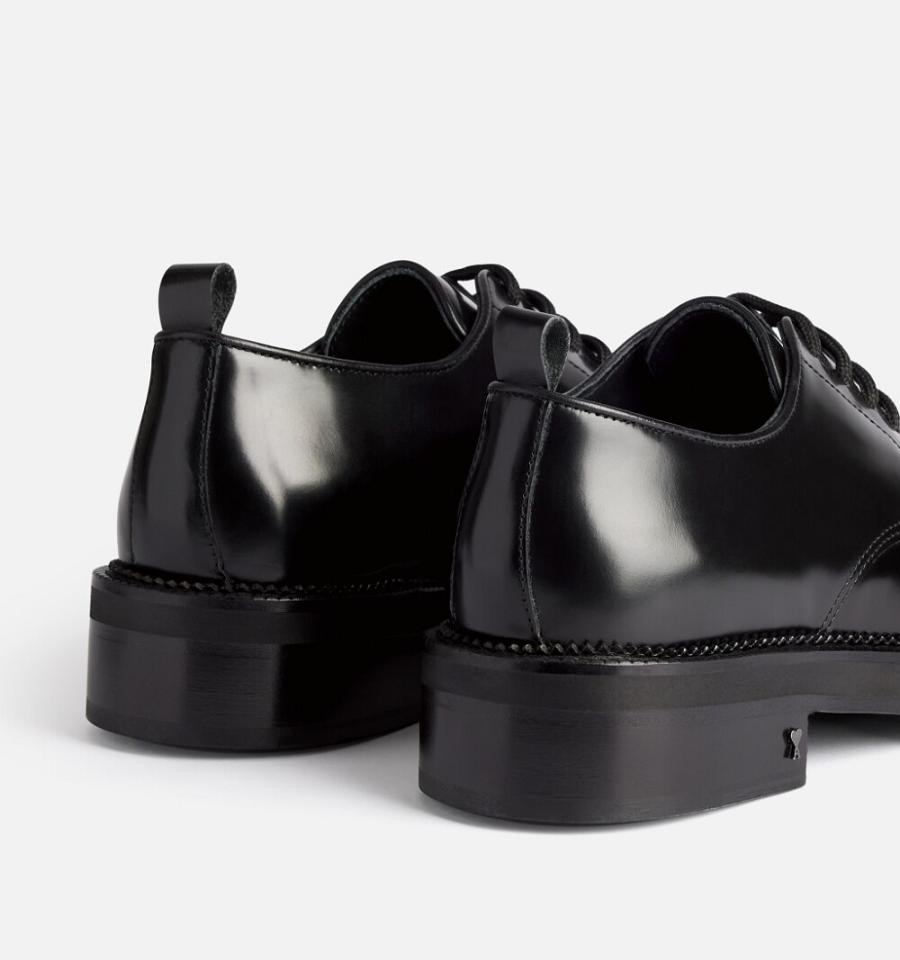 Ami Paris Square-Toe Derbies Shoes Black | ami_US286