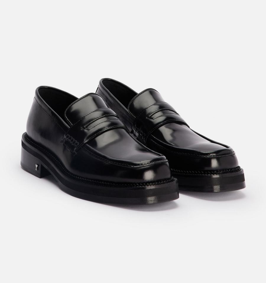 Ami Paris Square Toe Loafers Black | ami_US427