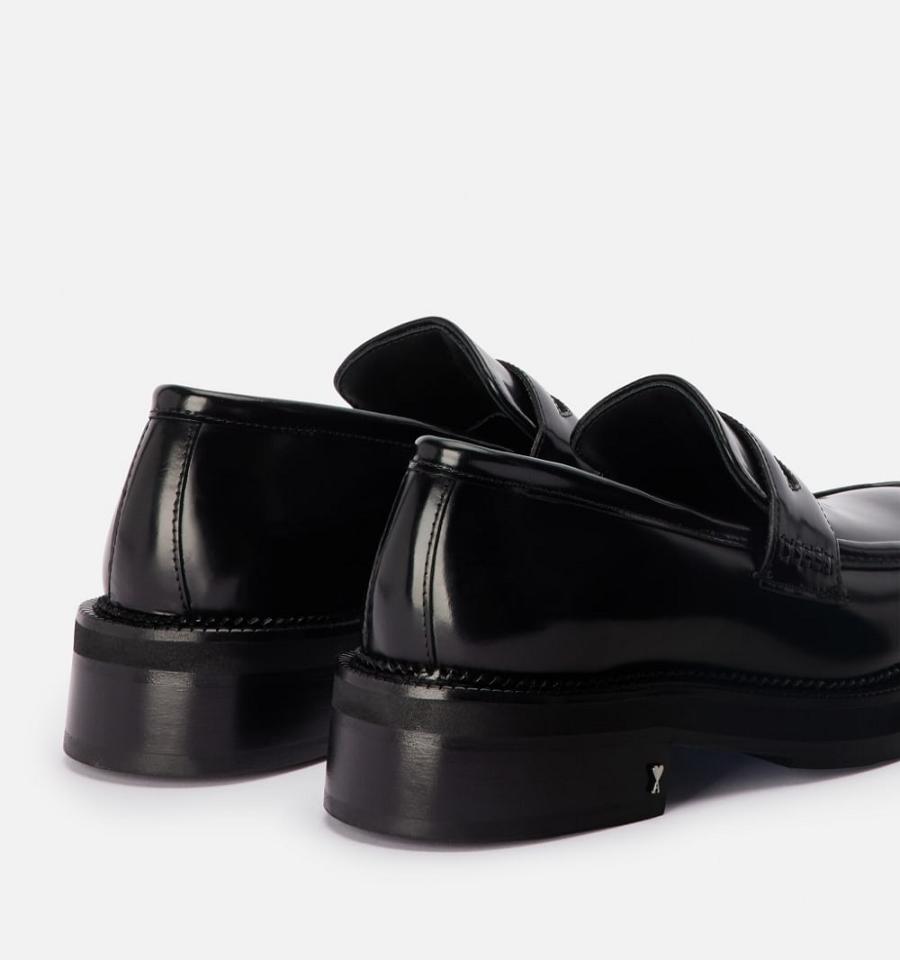 Ami Paris Square Toe Loafers Black | ami_US427