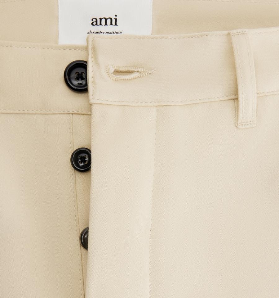 Ami Paris Straight Fit Chino Pants Khaki | ami_US544