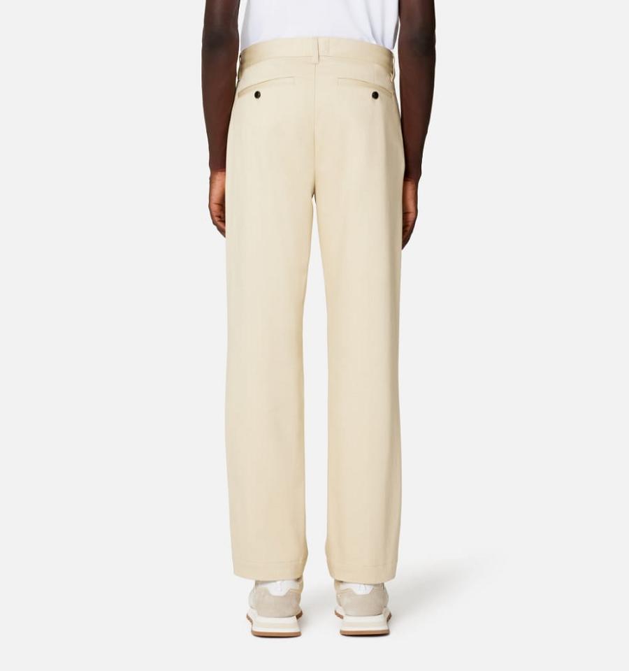 Ami Paris Straight Fit Chino Pants Khaki | ami_US544